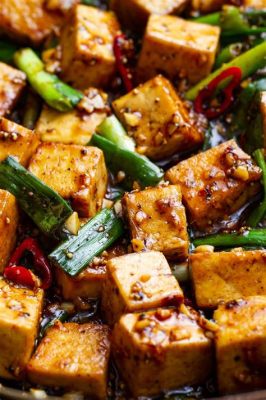  Il Spicy Tofu con Peperoni: Un esplosione di sapori piccanti e una dolcezza delicata che si fonde alla perfezione!